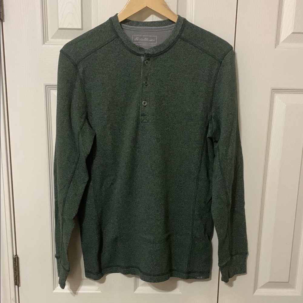 Eddie Bauer Green Henley Shirt